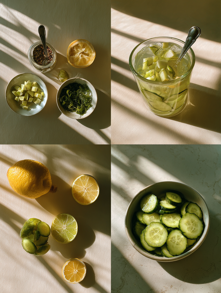 Steps for Cucumber Basil Lemonade Recipe Spa Style Drink