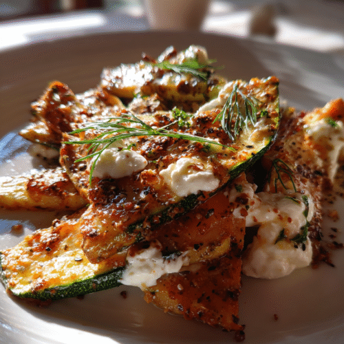 Zaatar Zucchini Labneh Dinner Recipe Middle Eastern