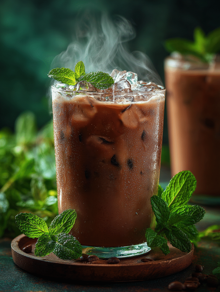 Indulge in the Refreshing Blend of Chocolate Mint Iced Coffe