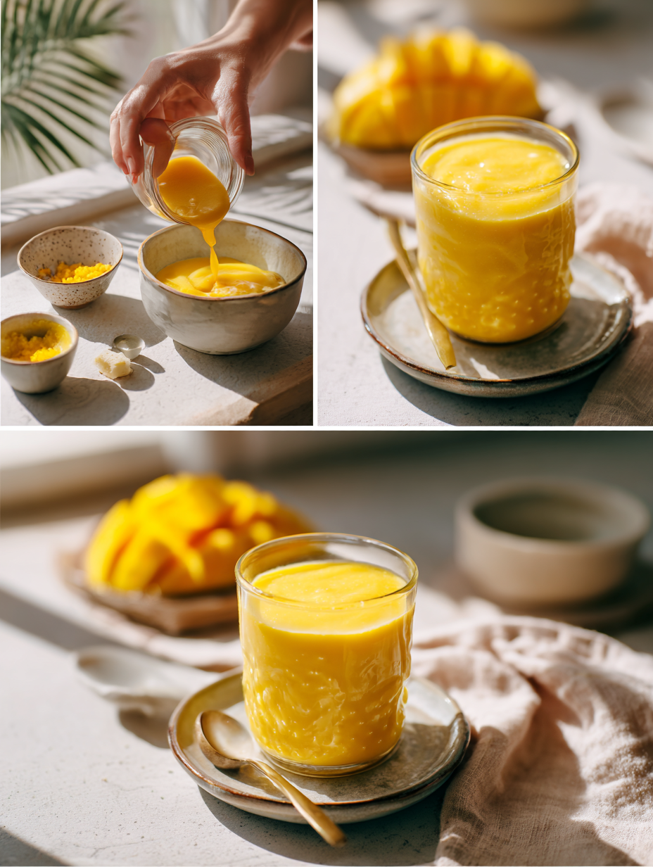 Step by step instructions for Mango Banana Smoothie Recipe