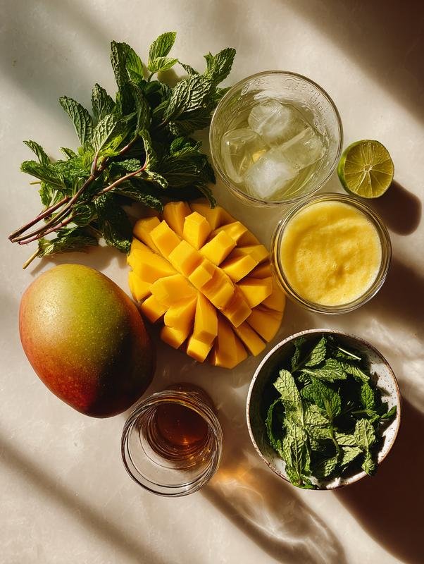 Ingredients for Mango Slushie Recipe A Tropical Escape in a Glass