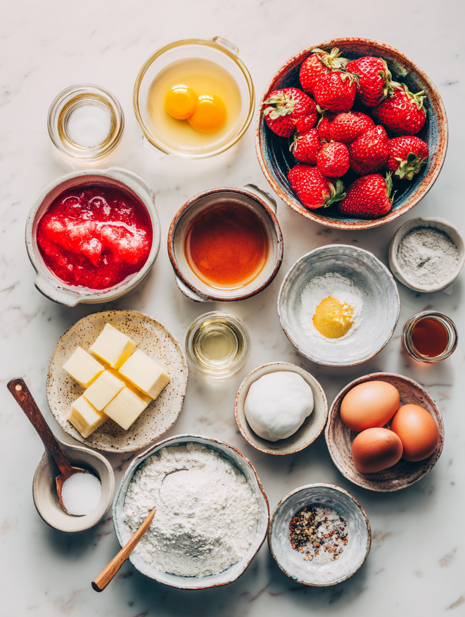 Ingredients for Strawberry Slushie Recipe A Refreshing Frozen Delight for Su