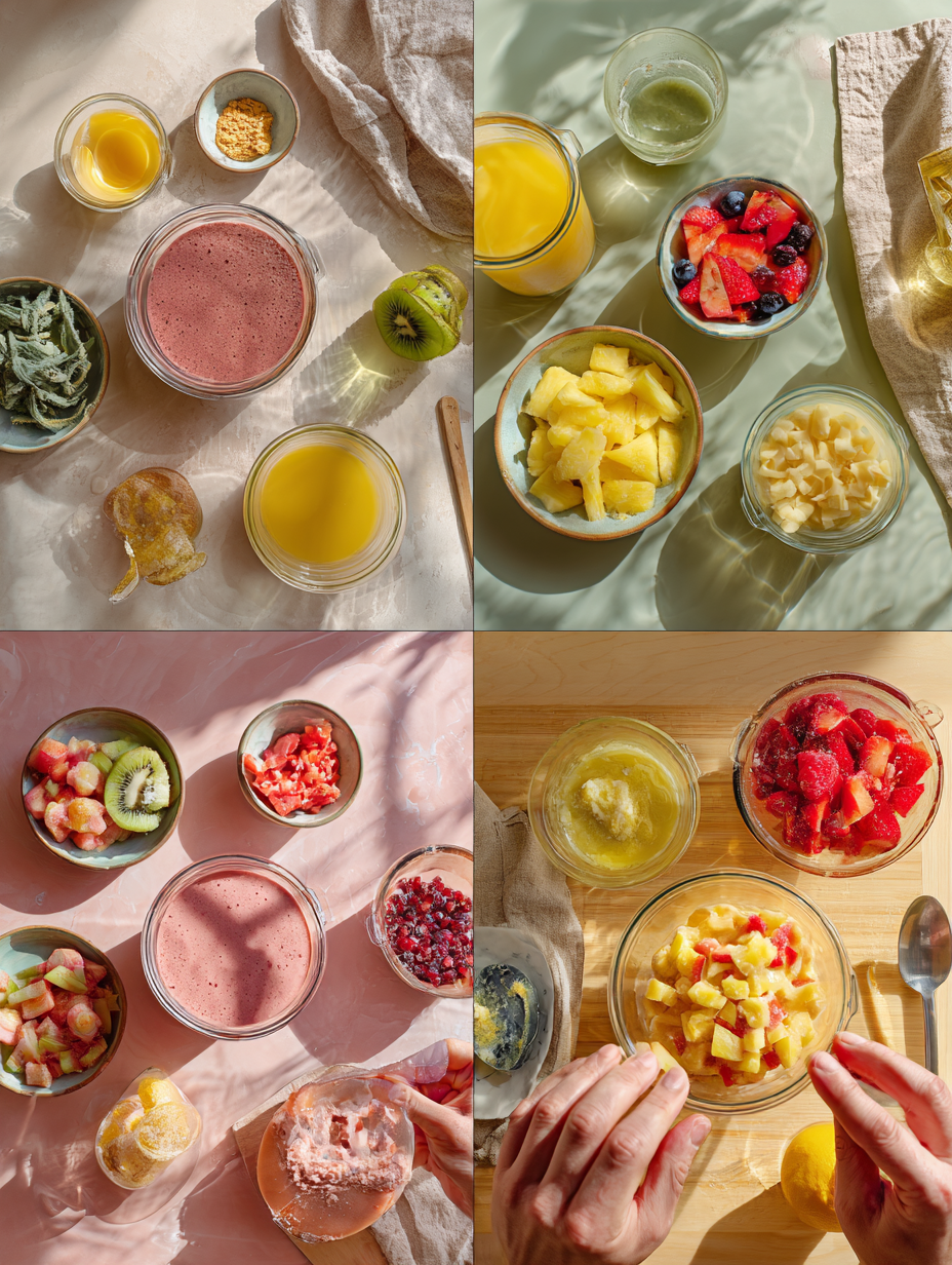 Step by step instructions for Mixed Fruit Smoothie Recipe A Burst of Refreshing Energy