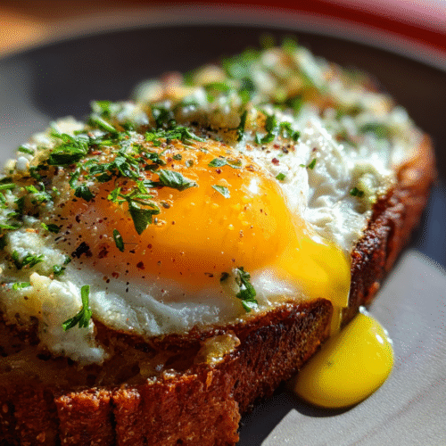 Smashed Egg Toast Recipe Viral TikTok Breakfast
