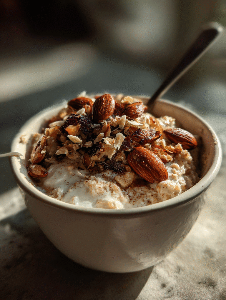 Delicious Protein Oatmeal with Almonds