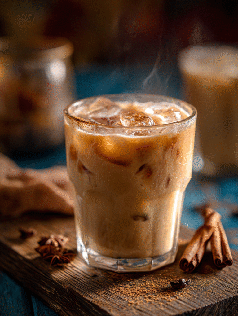 Chai Iced Latte Recipe Spiced Creamy Tea Drink