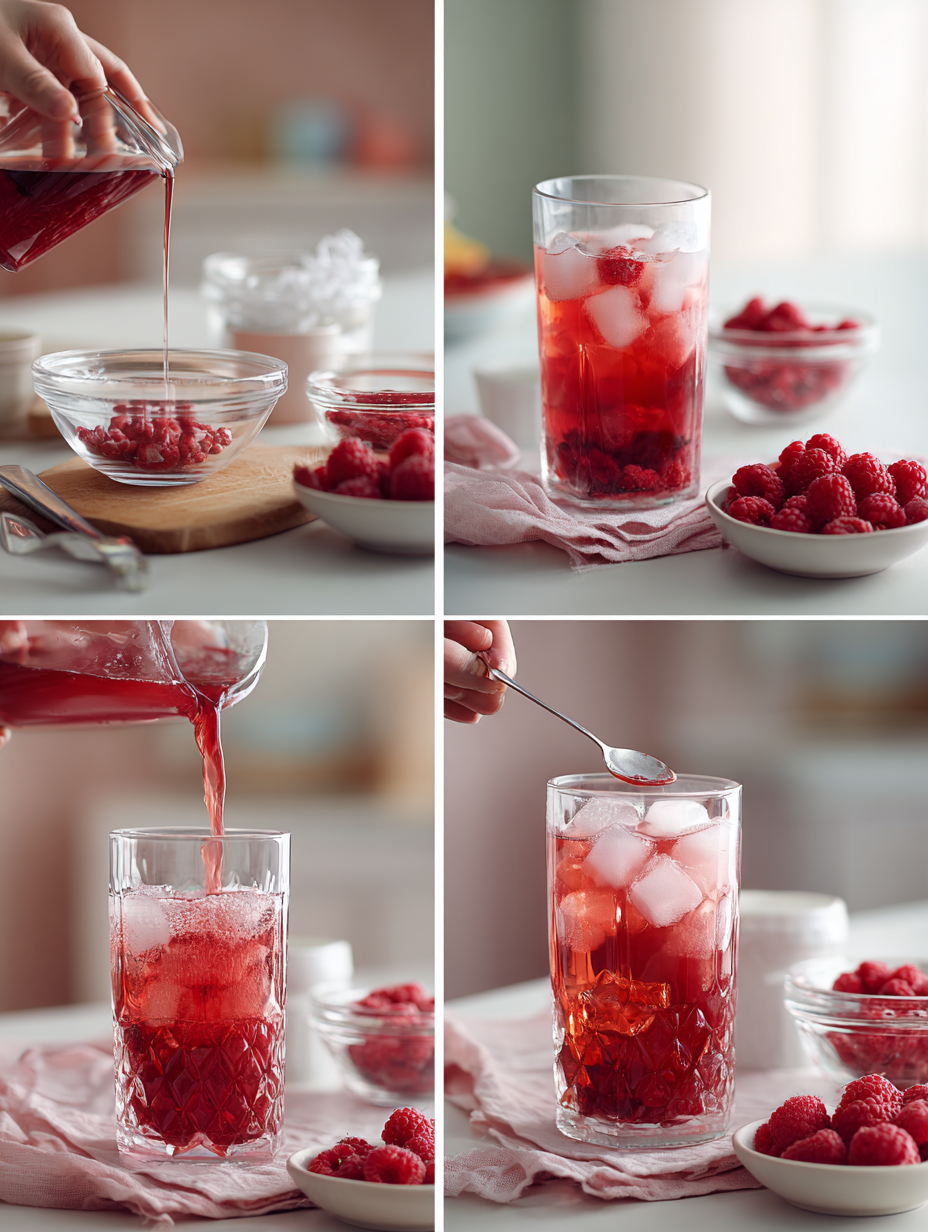 Step by step instructions for Refreshing Raspberry Iced Tea Recipe Elevate Your Refreshmen