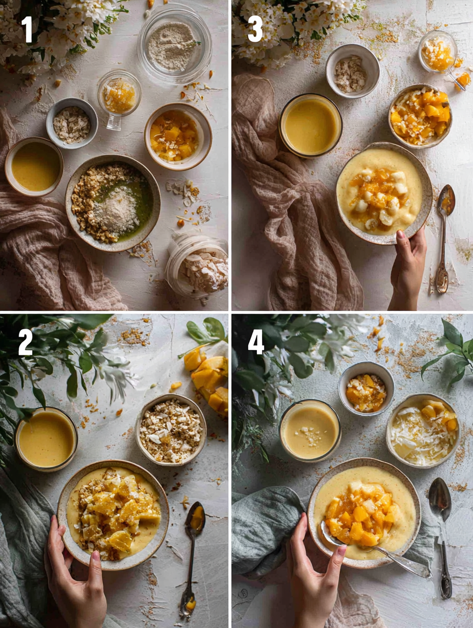 Step by step instructions for Creamy Summer Delight Peach Banana Smoothie Recipe