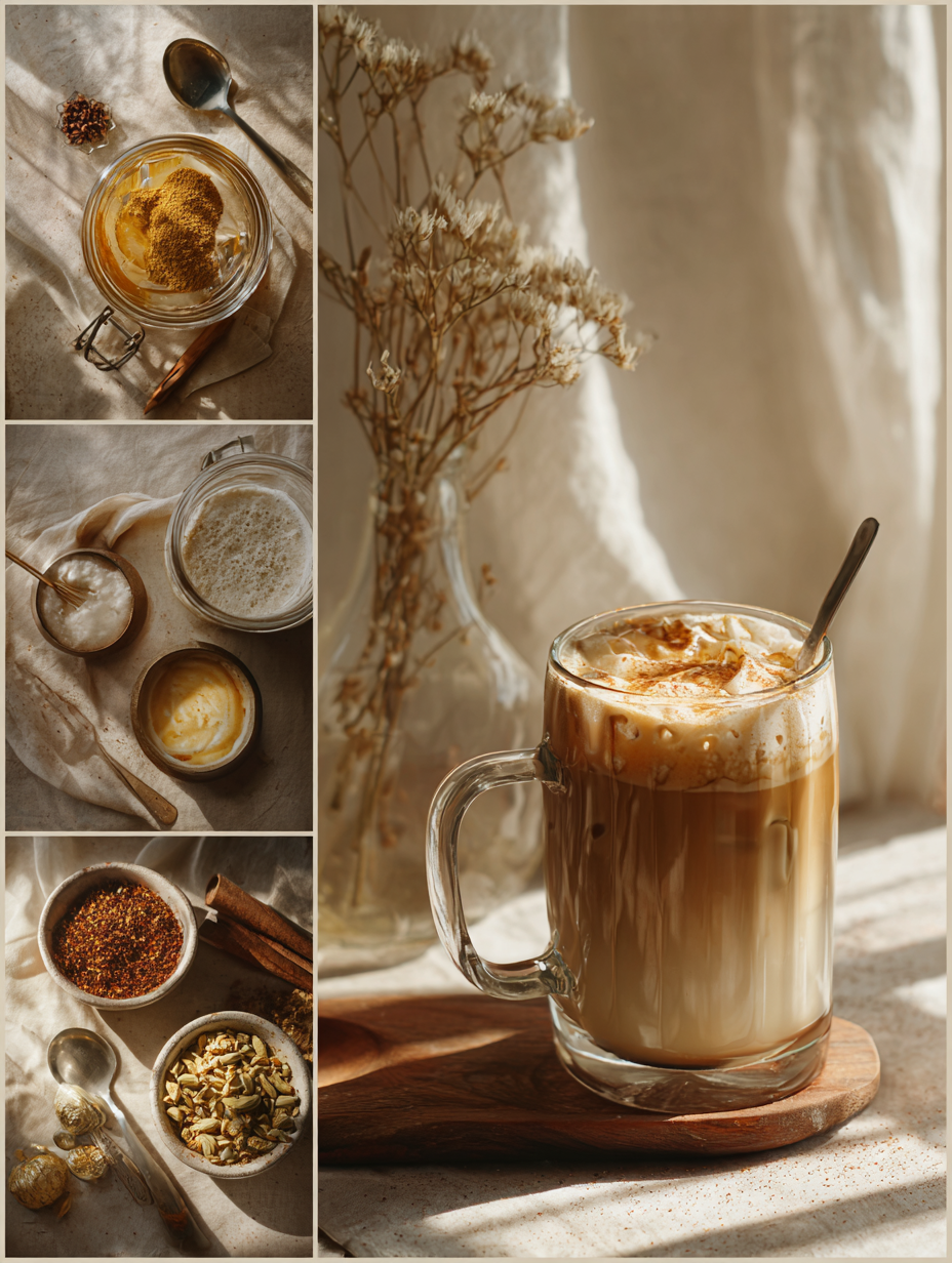 Step by step instructions for Chai Iced Latte Recipe Spiced Creamy Tea Drink