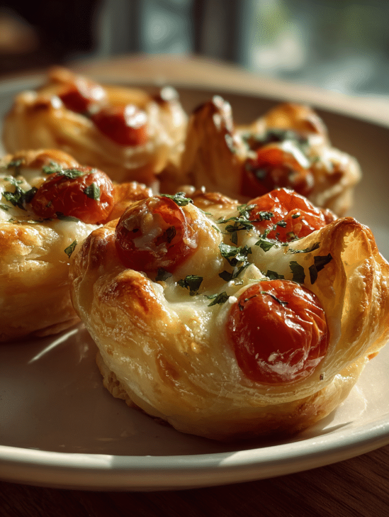 Puff Pastry Caprese Bites Recipe Easy Elegant Appetizer