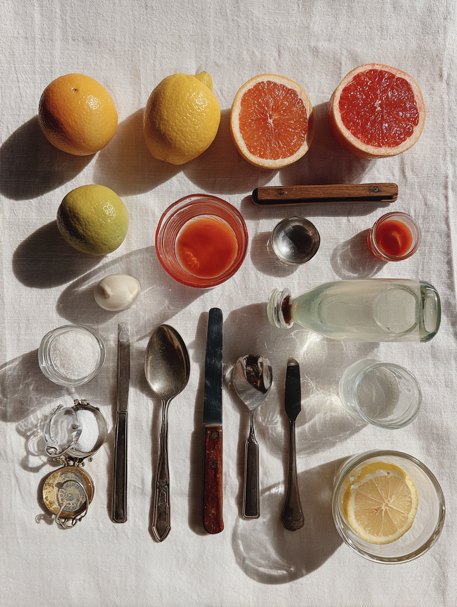 Ingredients for Elderflower Lemonade Recipe Floral British Drink
