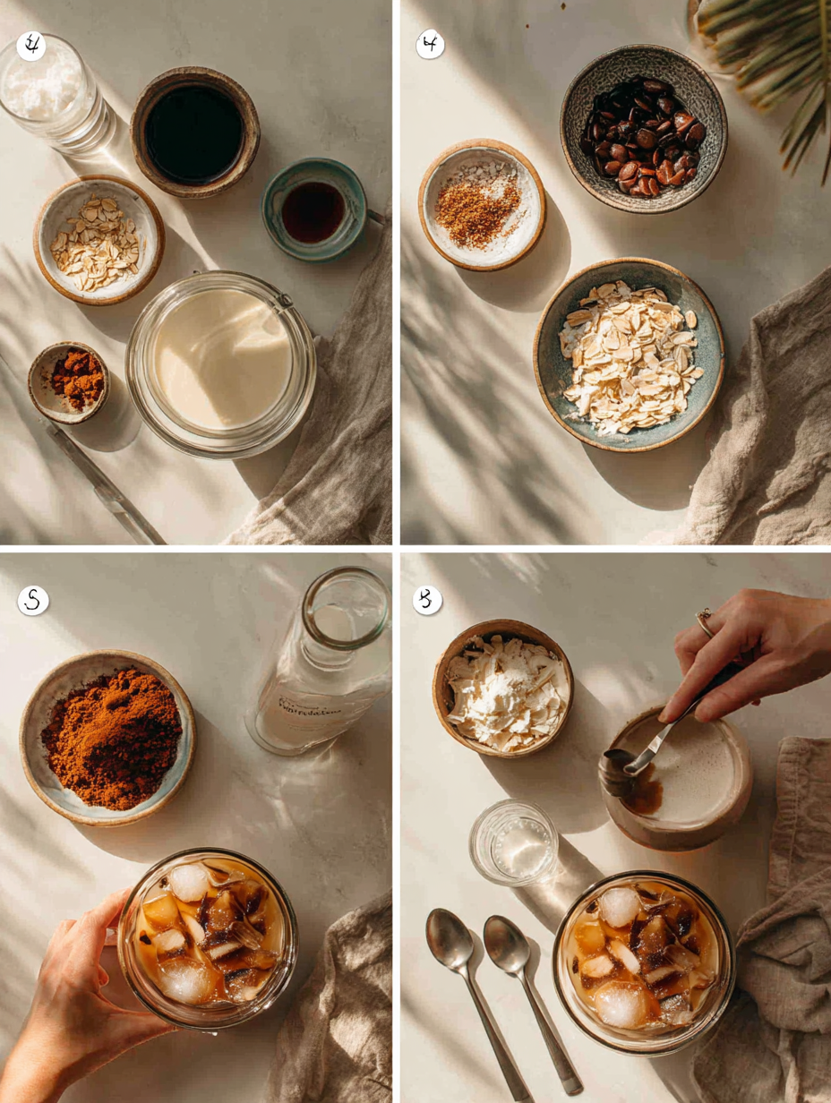 Step by step instructions for Almond Milk Iced Latte Recipe A Dairy-Free Delight for Coffe