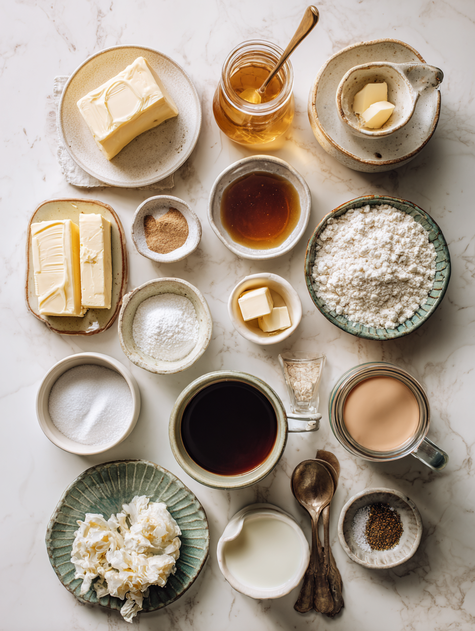 Ingredients for Iced White Chocolate Mocha Recipe A Creamy Coffee Delight
