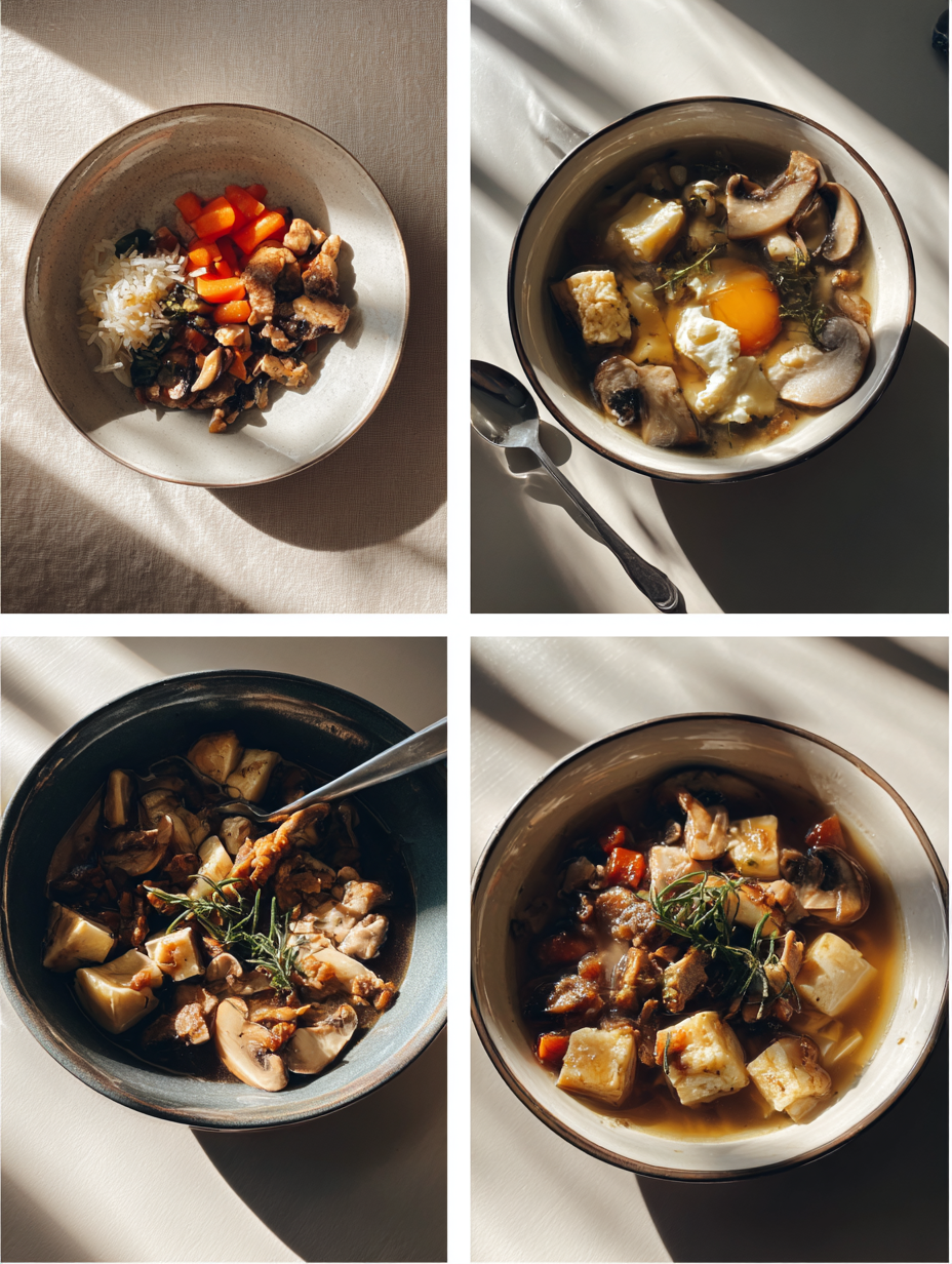 Steps for Creamy Cottage Cheese Mushroom Soup Protein Packed with Meal