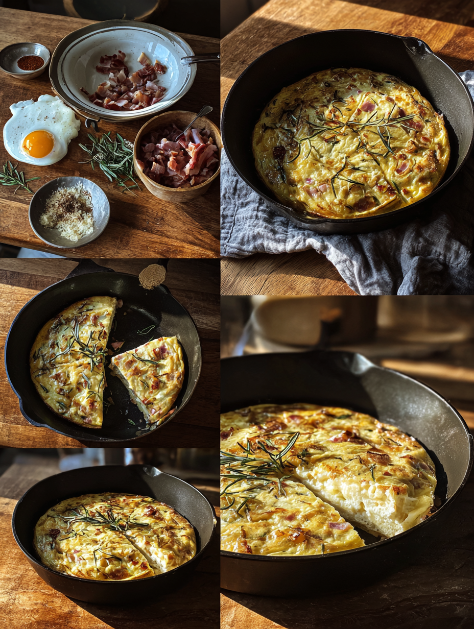 Steps for Delicious Turkey Ham  Cheese Frittata