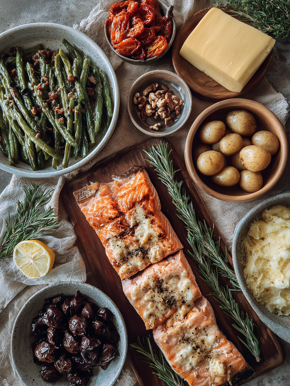 Ingredients for Hot Honey Salmon Recipe Sweet Spicy Dinner