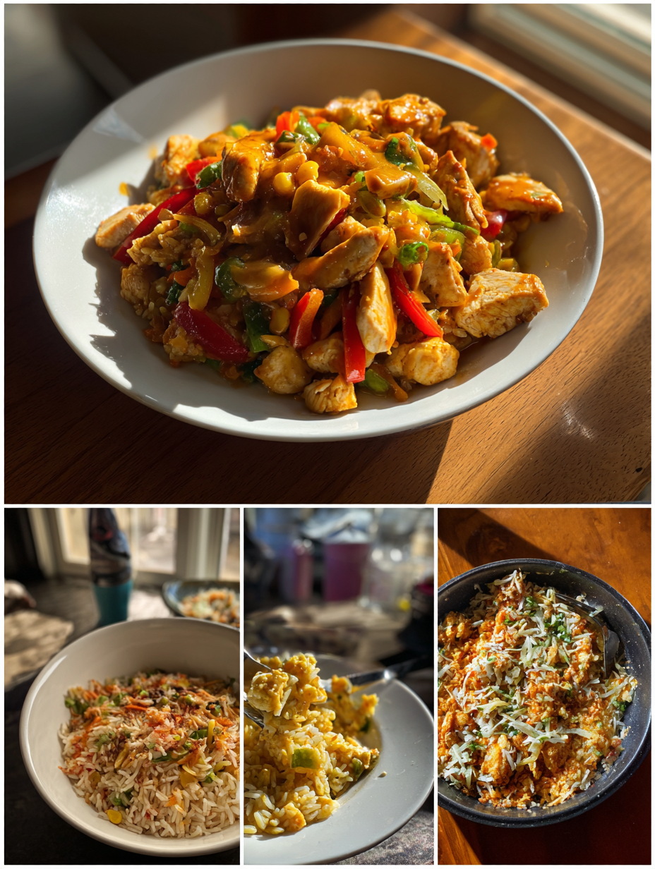 Steps for Chicken Fajita Rice Bowls  Colorful and High Protein Meal