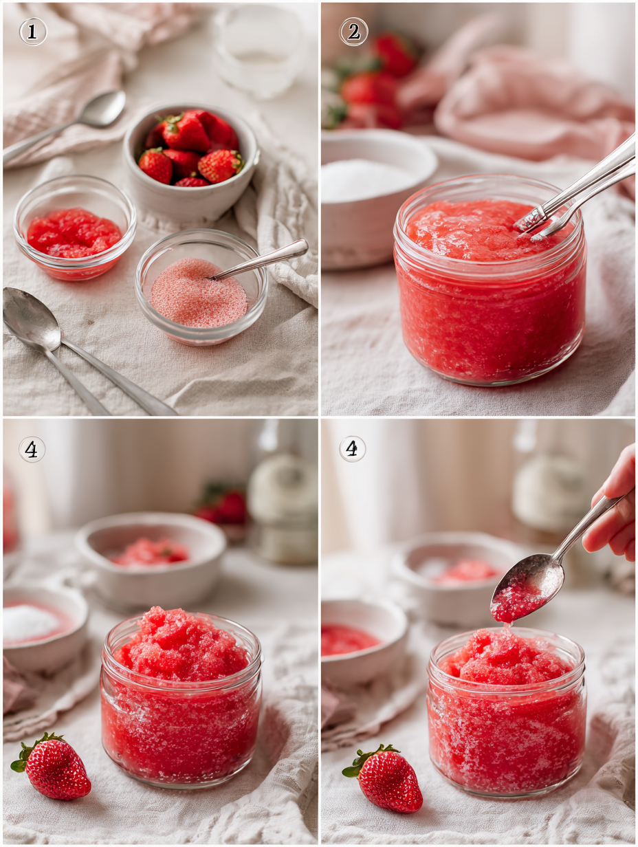 Step by step instructions for Strawberry Slushie Recipe A Refreshing Frozen Delight for Su