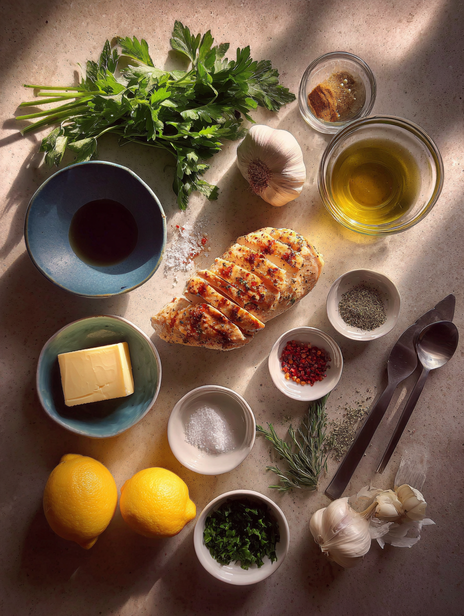 Ingredients for Quick 30-Minute Lemon Herb Grilled Chicken