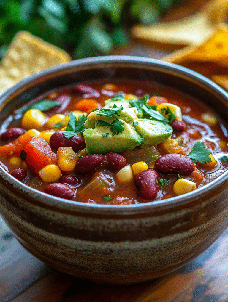 Quick 30-Minute Vegetarian Chili
