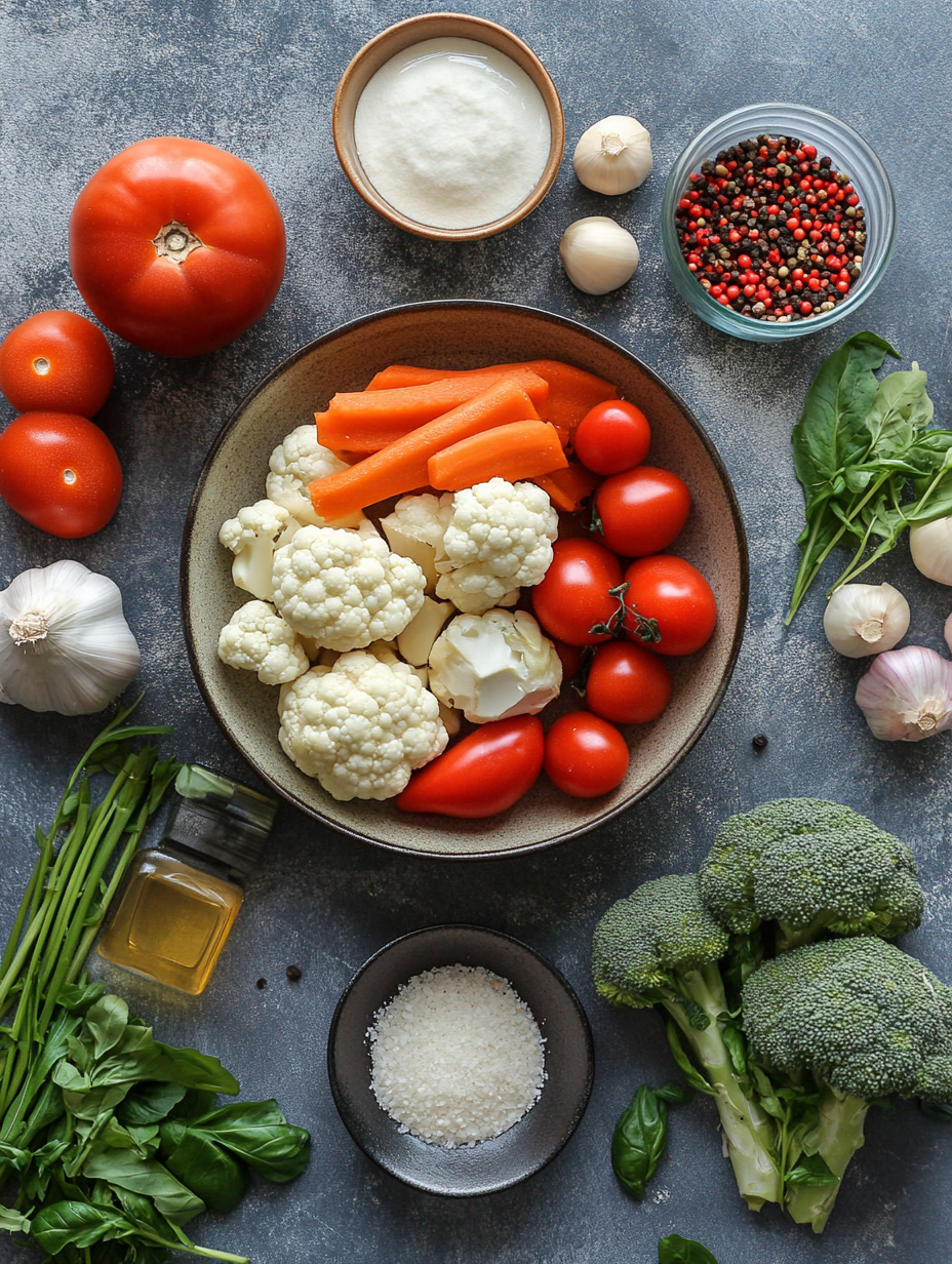 Ingredients for Crispy Air Fryer Vegetables A Healthy Side Dish
