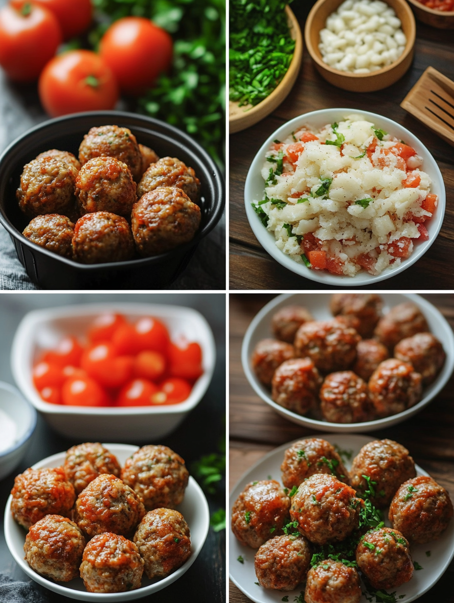 Steps for Air Fryer Meatballs Easy Recipe for Dinner