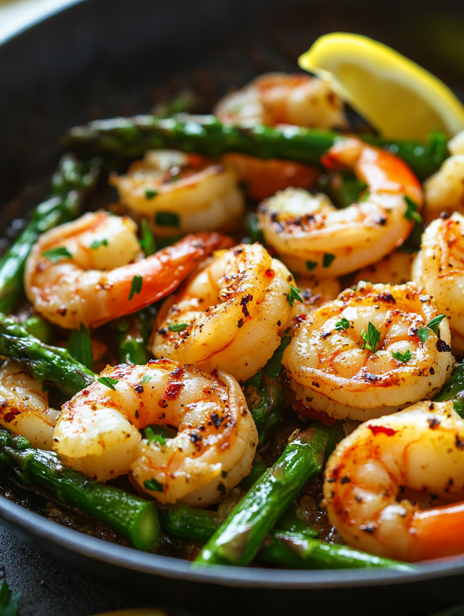 One Pan Shrimp and Asparagus