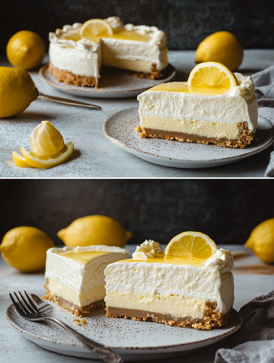Steps for No Bake Lemon Cream Cheesecake