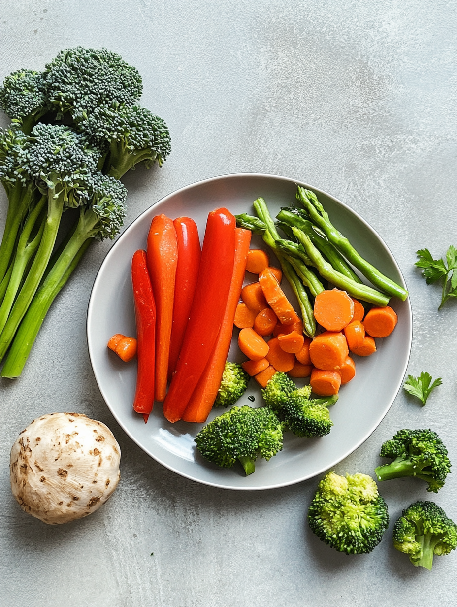 Ingredients for Air Fryer Vegetable Stir-Fry Quick  Easy