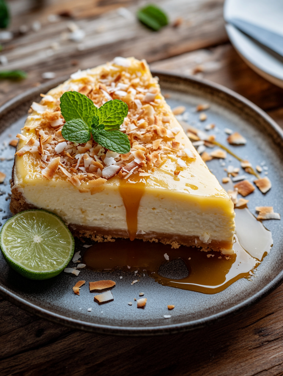 Baked Coconut Cheesecake