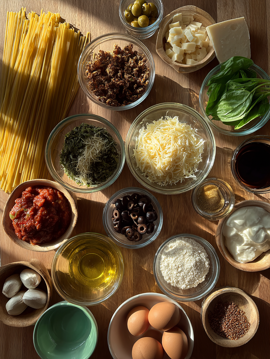 Ingredients for 30-Minute Family-Friendly Pasta Dish