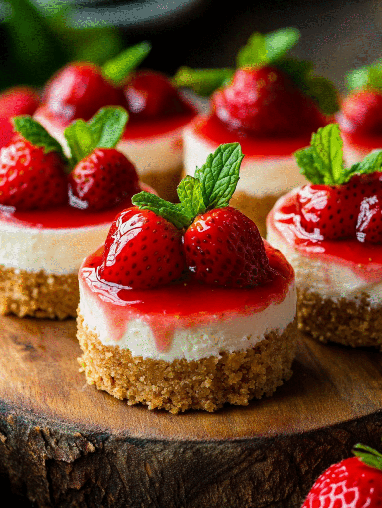 Mini Strawberry Cheesecakes