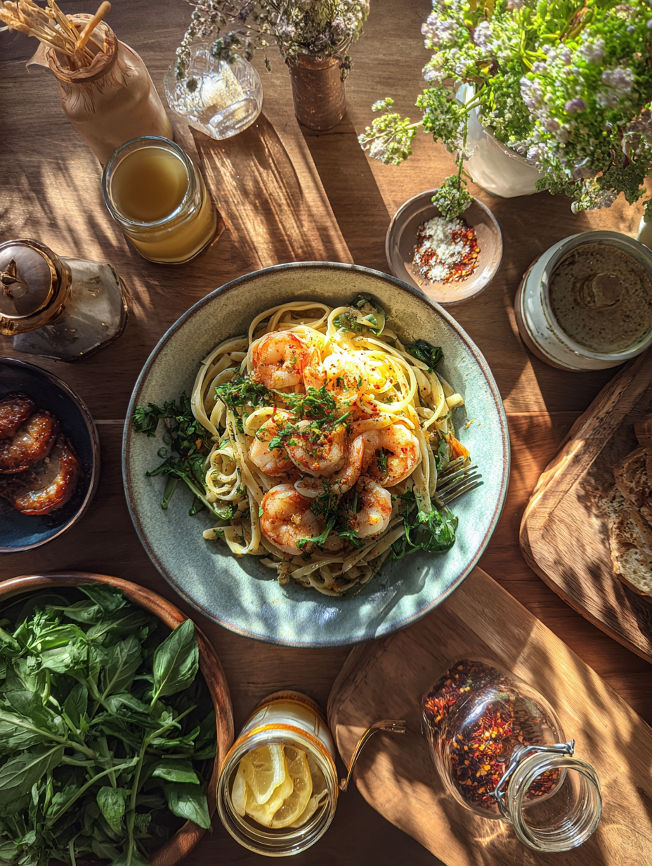 Ingredients for Simple 30-Minute Shrimp Scampi