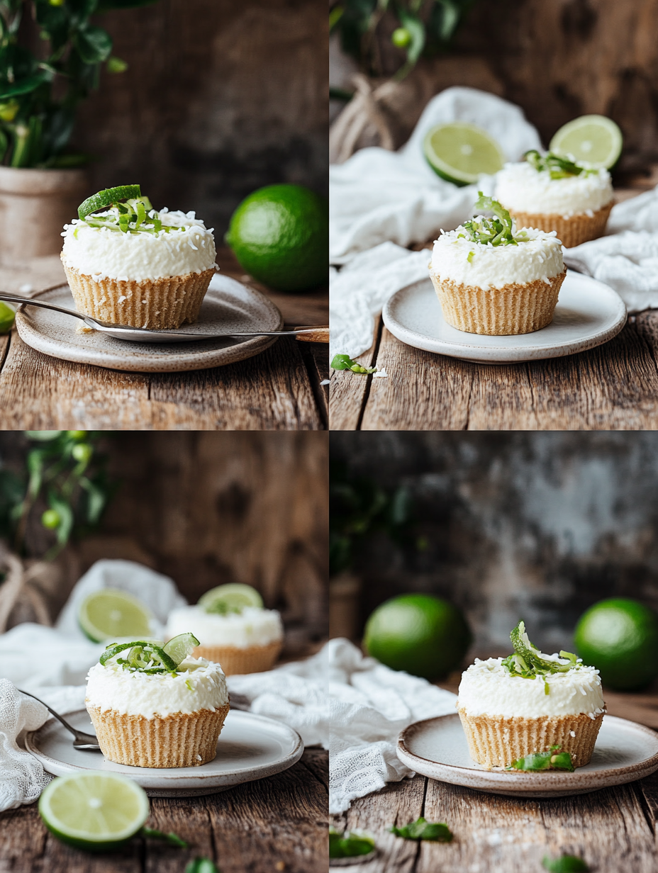 Steps for Coconut Lime Mini Cheesecakes