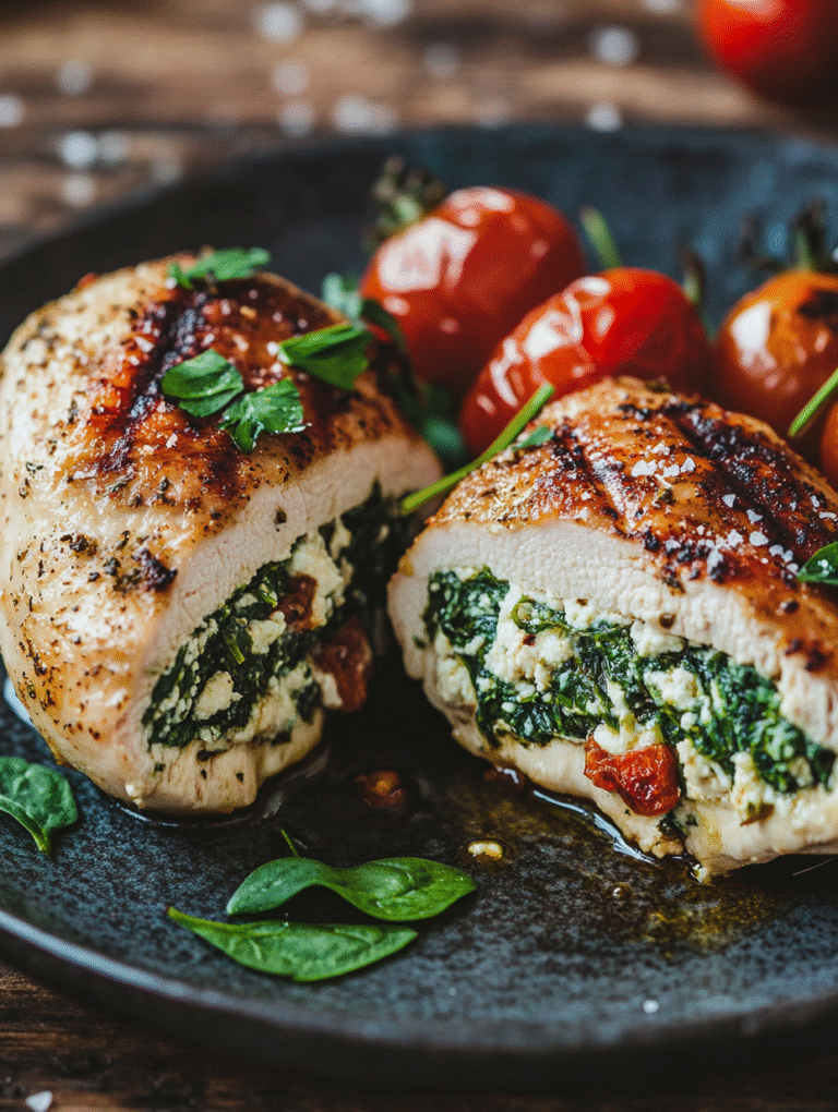 Quick 30-Minute Spinach and Feta Stuffed Chicken