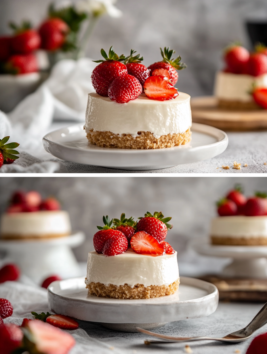 Steps for Mini Strawberry Cheesecakes