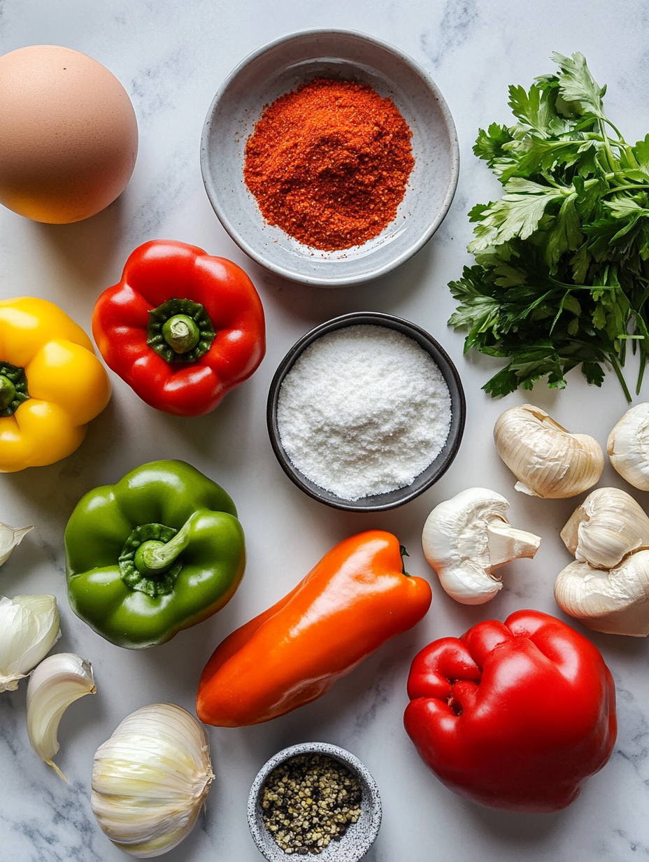 Ingredients for Gourmet Air Fryer Stuffed Peppers