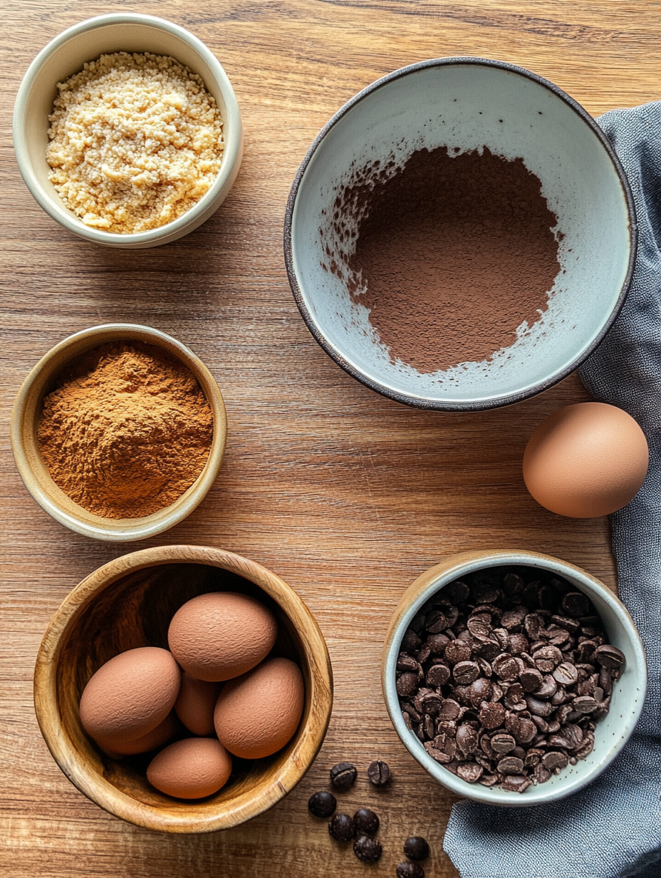 Ingredients for Mocha Cheesecake Bars