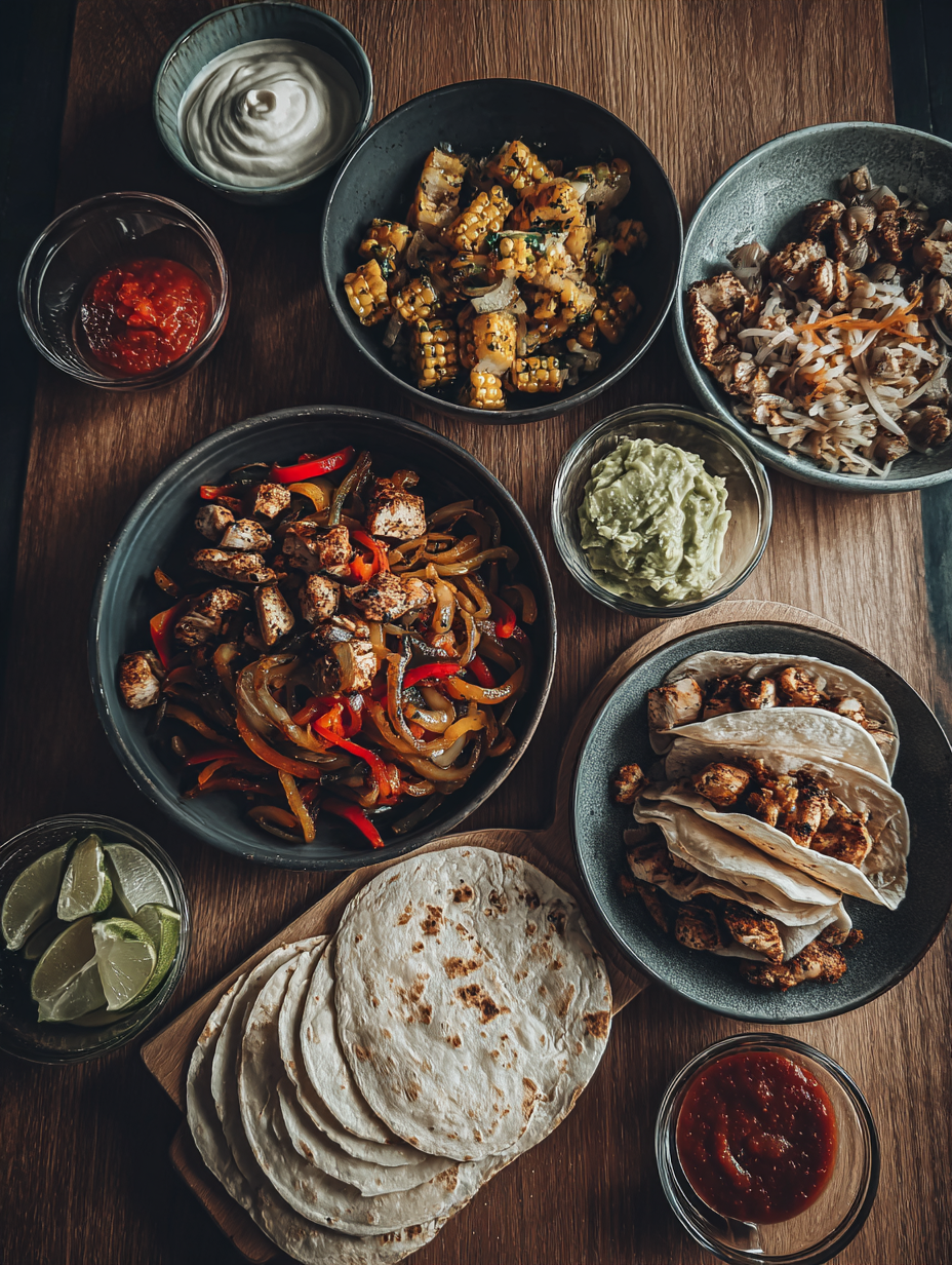 Ingredients for Quick Chicken Fajitas in 30 Minutes