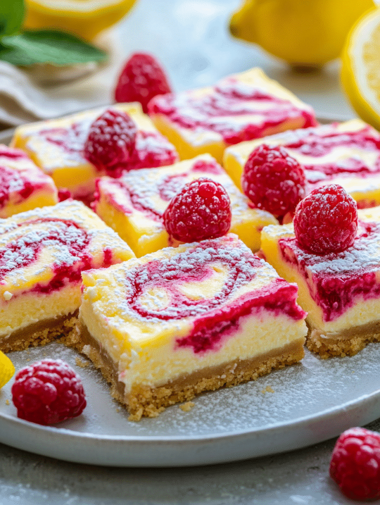 Lemon Raspberry Cheesecake Bars