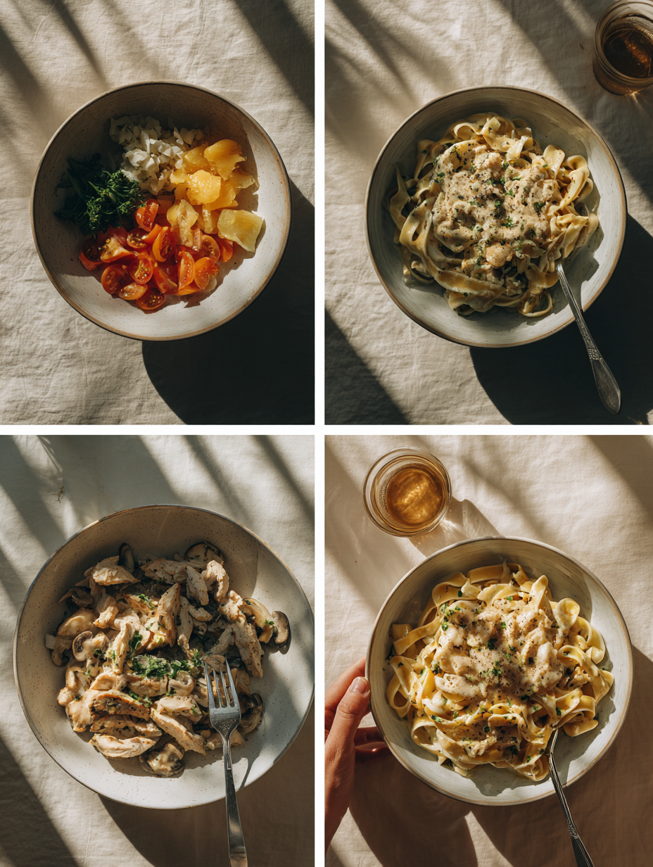 Steps for 30-Minute Chicken Fettuccine Alfredo