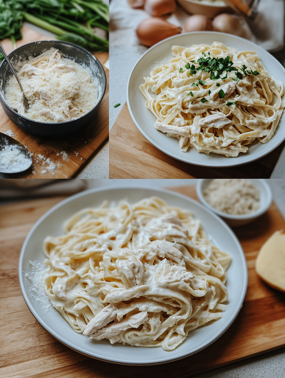Steps for 30-Minute Chicken Fettuccine Alfredo