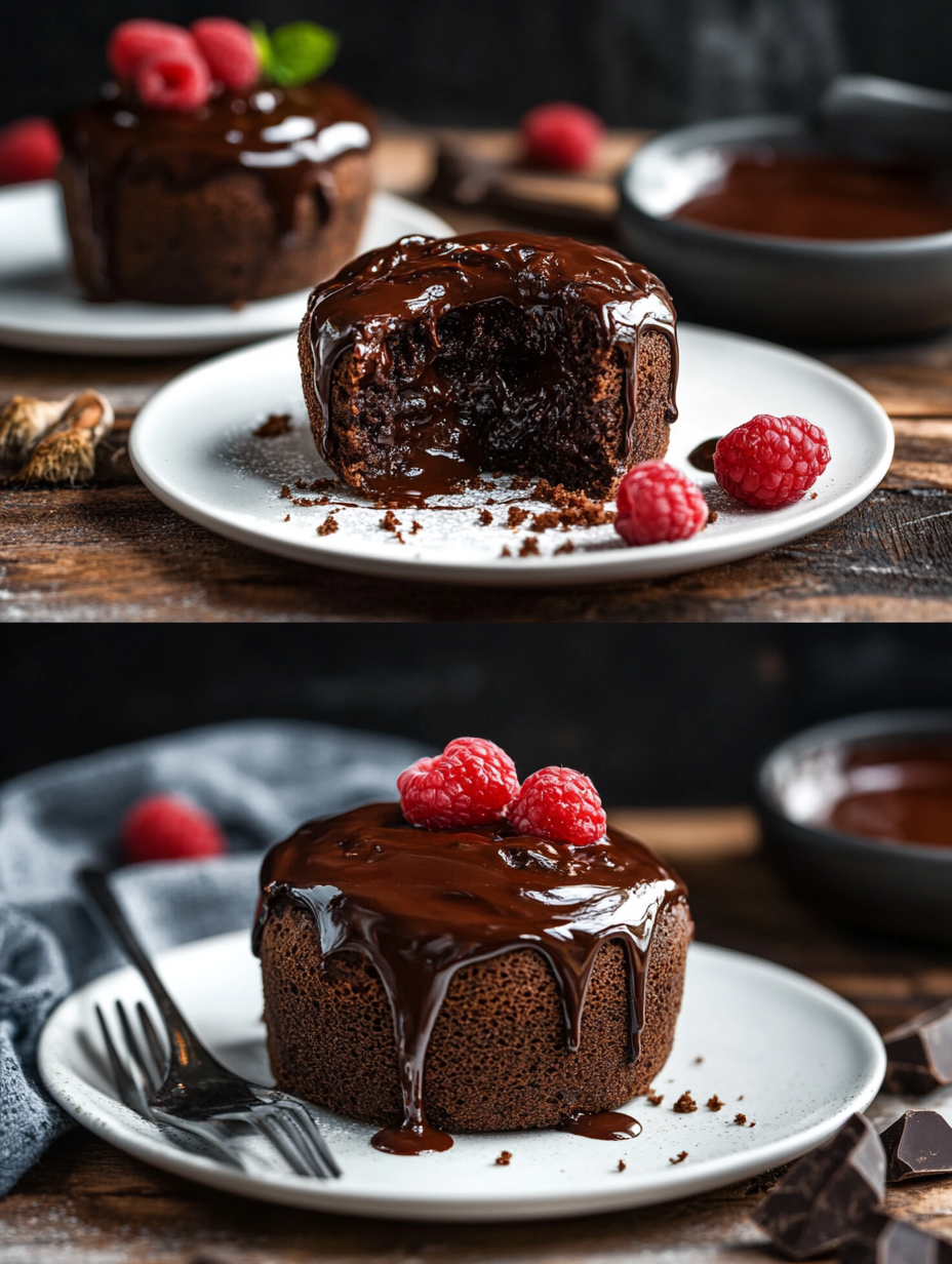 Steps for Air Fryer Chocolate Lava Cake