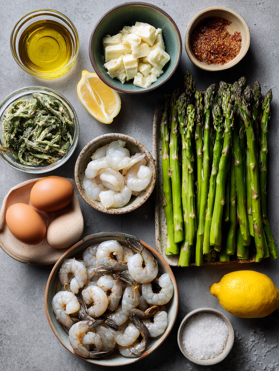 Ingredients for One Pan Shrimp and Asparagus