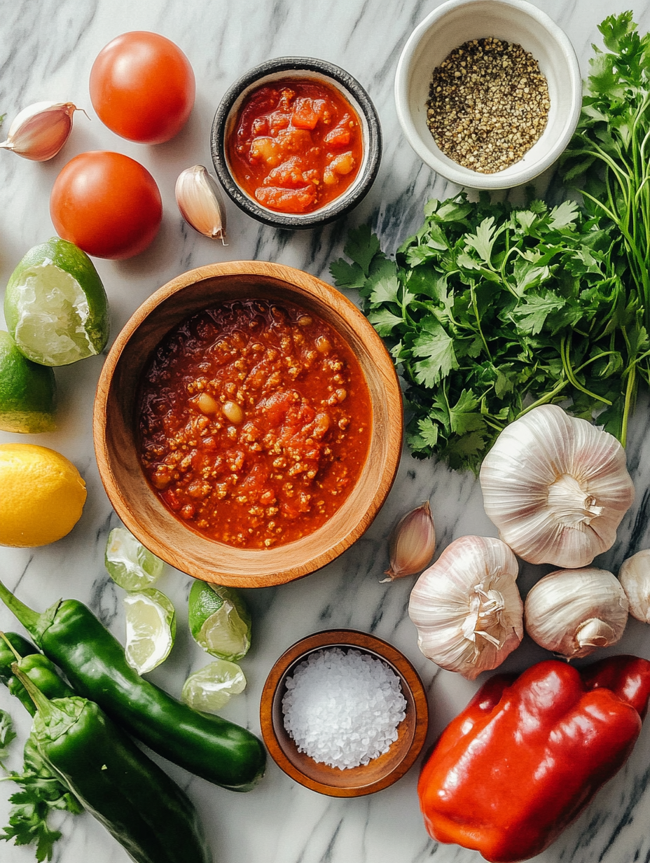 Ingredients for Quick 30-Minute Vegetarian Chili