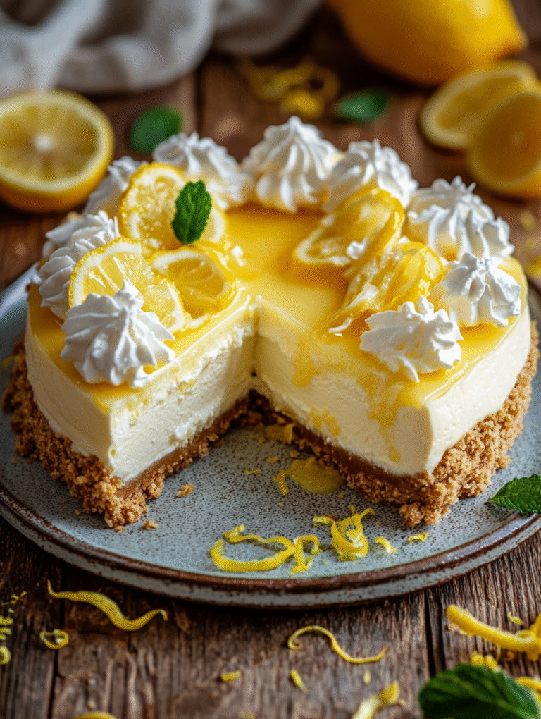 No Bake Lemon Cheesecake