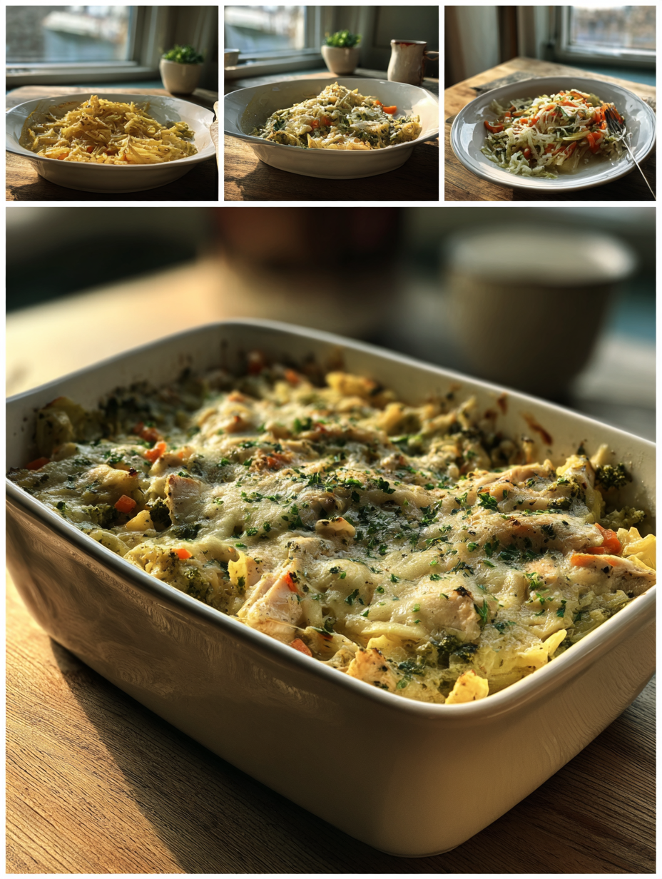 Steps for Easy One Pan Veggie and Chicken Bake