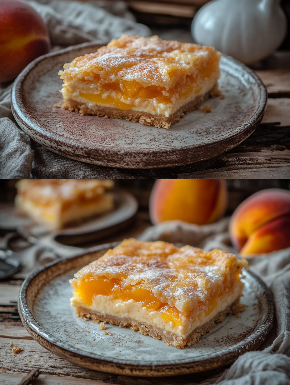 Steps for Peach Cheesecake Bars