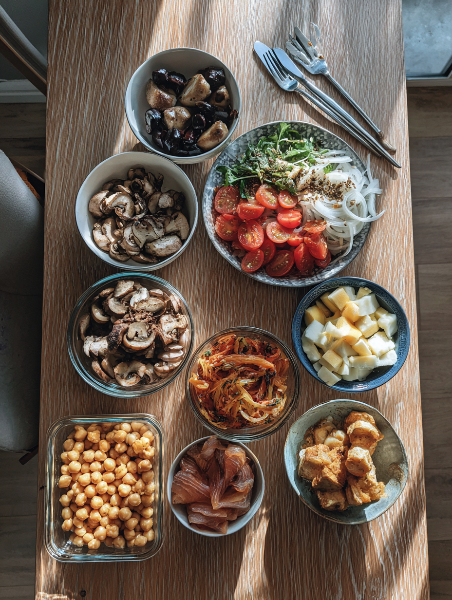 Ingredients for 30-Minute Mediterranean Chickpea Salad