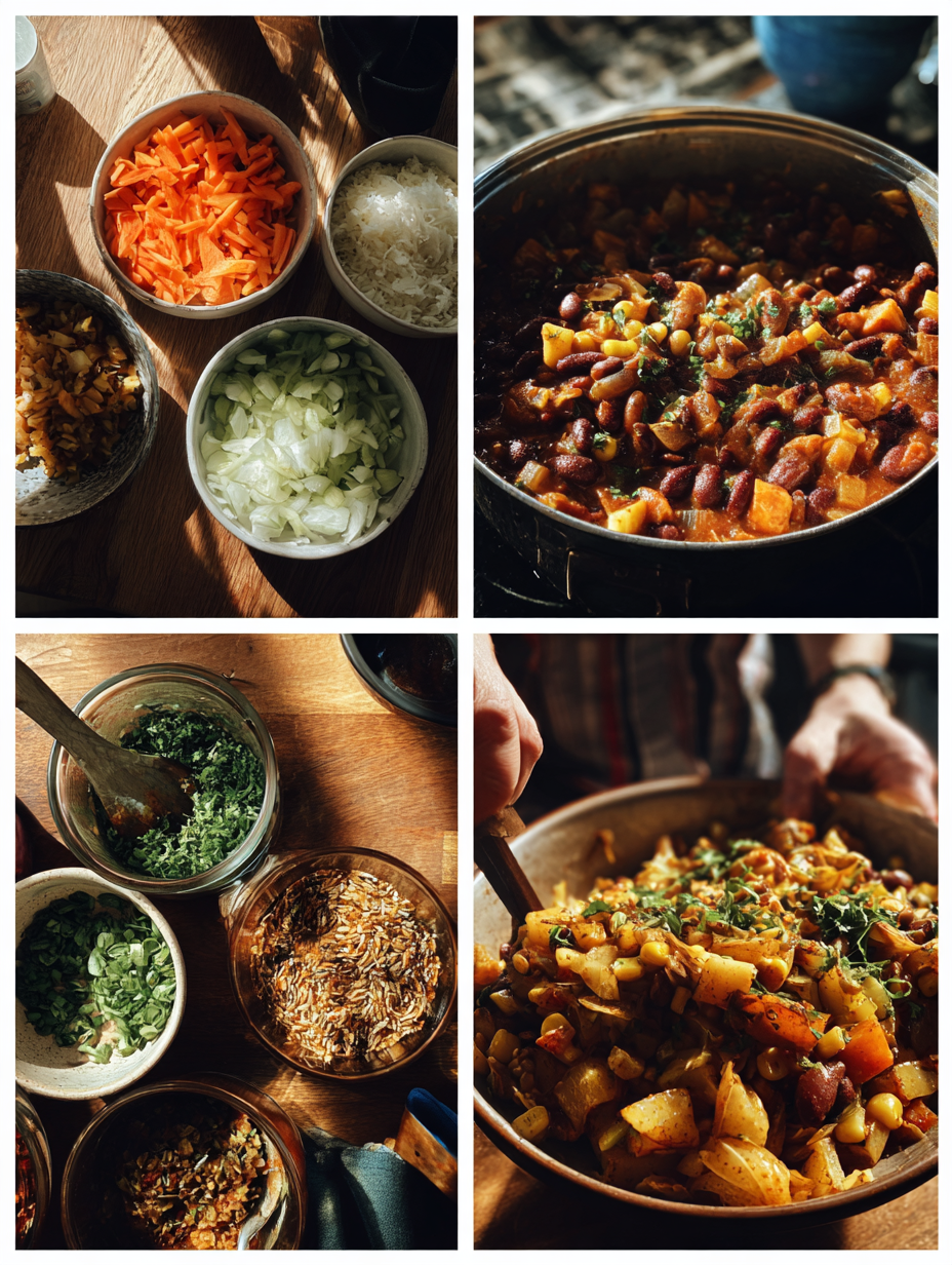 Steps for Quick 30-Minute Vegetarian Chili